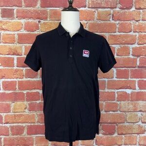 Diesel Black Short Sleeve Polo Shirt with Logo Men’s Size XXL